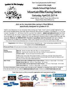 Recreation / Bicycle racing / Cycle racing / Mountain bike racing / Jungle Habitat / Motorcycle racing / Leisure / Olympic sports / Sports / Mountain biking
