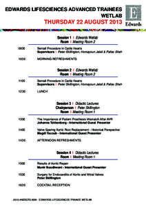 Valve-sparing aortic root replacement / Edwards / Cardiac surgery / Bentall procedure / Skillington