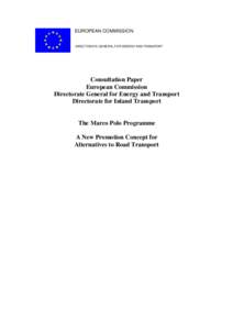 EUROPEAN COMMISSION DIRECTORATE-GENERAL FOR ENERGY AND TRANSPORT Consultation Paper European Commission Directorate General for Energy and Transport