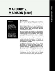 History of the United States / Judicial branch of the United States government / 6th United States Congress / United States / Marbury v. Madison / Judiciary Act / John Marshall / Federalist No. 78 / Nullification / Law / United States Constitution / Government