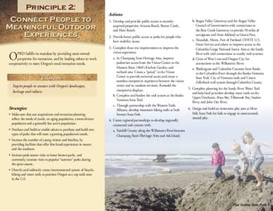 Principle 2: Connect People to Meaningful Outdoor Experiences  O