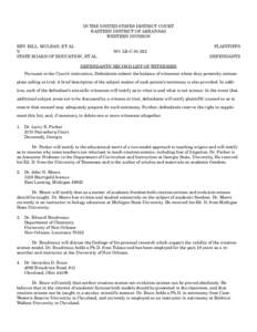 IN THE UNITED STATES DISTRICT COURT EASTERN DISTRICT OF ARKANSAS WESTERN DIVISION REV. BILL. MCLEAN, ET AL V. STATE BOARD OF EDUCATION, ET AL