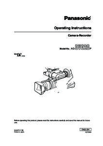 DVC20_Eng.book  2 ページ ２００６年４月６日　木曜日　午前１０時１０分 IMPORTANT “Unauthorized recording of copyrighted television programmes, video tapes and other materials may infringe the
