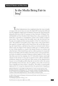 Is the Media Being Fair in Iraq? - Autumn 2006