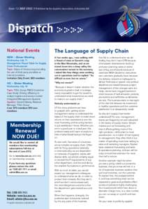 Issue 7.6 JULY[removed]Published by the Logistics Association of Australia Ltd Dispatch