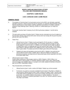 Economy of North Carolina / Government of North Carolina / North Carolina Education Lottery / Lottery / Louisiana Lottery / Gambling / Economy of the United States / Games