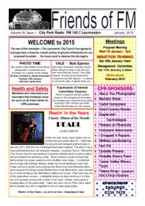 Volume 29 Issue 1 City Park Radio FMLaunceston  January 2015 WELCOME to 2015