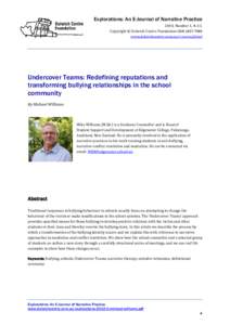 Undercover Teams: Redefining reputations and transforming bullying relationships in the school community
