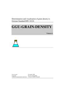 Determination and visualisation of grain density to German Standard DIN[removed]GGU-GRAIN-DENSITY VERSION 1