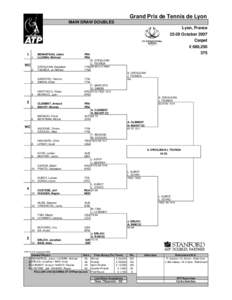 Grand Prix de Tennis de Lyon MAIN DRAW DOUBLES Lyon, France