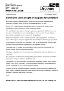 Microsoft Word - MEDIA RELEASE - Big plans for Chinatown_PUBLIC.doc