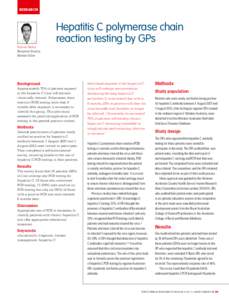 RESEARCH  Hepatitis C polymerase chain reaction testing by GPs Samuel Bailey Benjamin Scalley