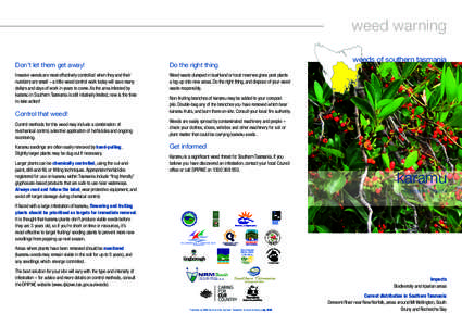 Landscape architecture / Coprosma / Flora of New Zealand / Weed / Karamu / Herbicide / Garden pests / Agriculture / Land management