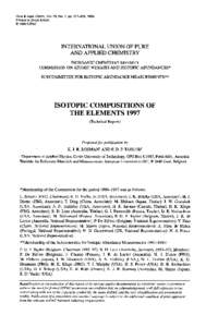 Pure & Appl. Chern., Vol. 70, No. 1, pp, 1998. Printed in Great Britain. Q 1998 IUPAC INTERNATIONAL UNION OF PURE AND APPLIED CHEMISTRY