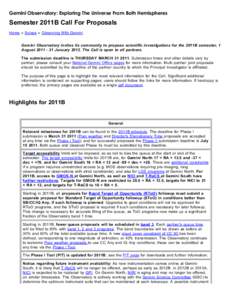 Astronomy / Integral field spectrograph / European Southern Observatory / Space / Gemini Observatory / Telescopes / Science