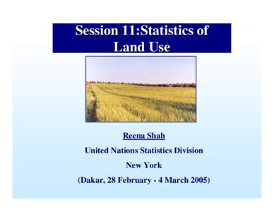 Microsoft PowerPoint - Session 11-1 Land use statistics (UNSD)