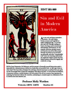 HISTSin and Evil in Modern America A