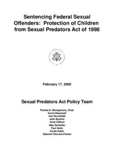 Report on Sentencing Federal Sexual Offenders