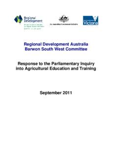 Microsoft Word - Draft Parliamentary Inquiry into Agricultural Education and Training.DOC