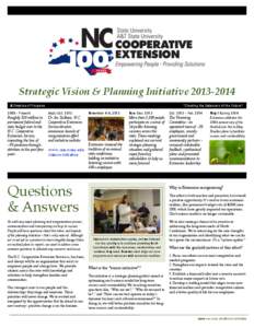 Strategic Vision & Planning Initiative[removed]A Timeline of Progress 
[removed]Present Roughly $20 million in permanent federal and state budget cuts to the