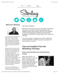 Marketing Tips & News - April 2014