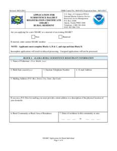 Subsistence Halibut Registration Certificate Application