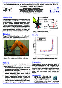 Improved tip tracking for an industrial robot using Iterative Learning Control W.B.J. Hakvoort*, R.G.K.M. Aarts, J.B. Jonker * Netherlands Institute for Metals Research University of Twente, Laboratory of Mechanical Auto