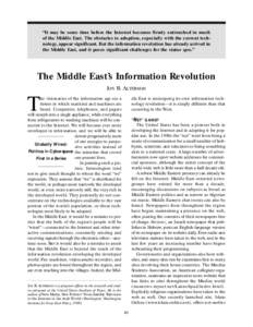 The Middle East’s Information Revolution