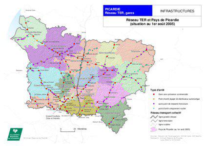 PICARDIE Réseau TER, gares