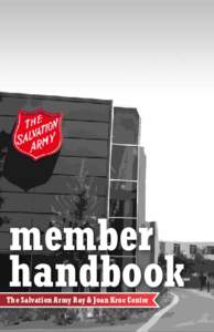 member handbook The Salvation Army Ray & Joan Kroc Center  congratulations