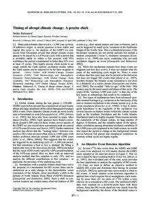 GEOPHYSICAL RESEARCH LETTERS, VOL. 30, NO. 10, 1510, doi:[removed]2003GL017115, 2003  Timing of abrupt climate change: A precise clock