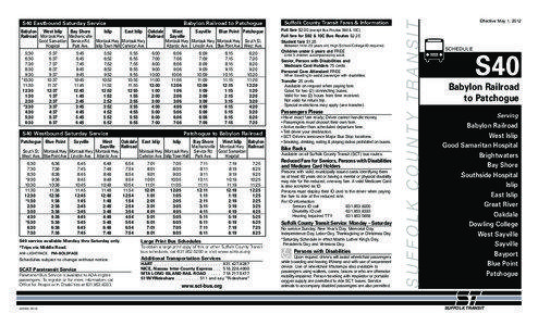 Babylon Railroad to Patchogue  Suffolk County Transit Fares & Information