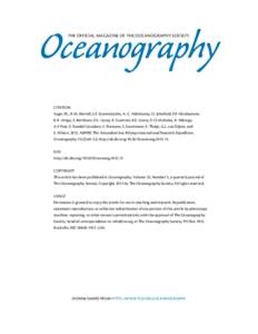 Oceanography The Official Magazine of the Oceanography Society CITATION Yager, P.L., R.M. Sherrell, S.E. Stammerjohn, A.-C. Alderkamp, O. Schofield, E.P. Abrahamsen, K.R. Arrigo, S. Bertilsson, D.L. Garay, R. Guerrero, 