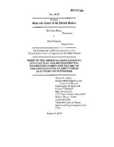 Penry v. Johnson / Atkins v. Virginia / American Association on Intellectual and Developmental Disabilities / Arc of the United States / Penry v. Lynaugh / Law / Case law / Disability / Mental retardation