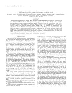 Draft version March 20, 2014 Preprint typeset using LATEX style emulateapj v[removed]A 4-PLANET SYSTEM ORBITING THE K0V STAR HD[removed]