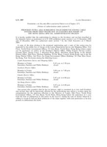 Lands Department  G.N[removed]Foreshore and Sea-bed (Reclamations) Ordinance (Chapter[removed]Notice of authorization under section 9)