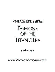 vintage dress series  Fashions of the Titanic Era preview pages