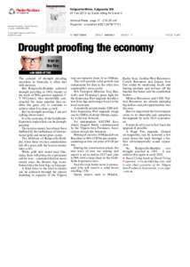Drought proofing the economy  Kalgoorlie Miner, Kalgoorlie WA 07 Feb 2013, by David Utting Ith David U General News, page[removed]cm² Regional - circulation 4,621 (MTWTFS-)