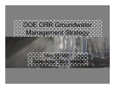 DOE ORR Groundwater Management Strategy