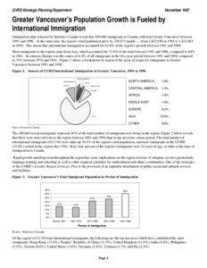 GVRD Strategic Planning Department  November 1997
