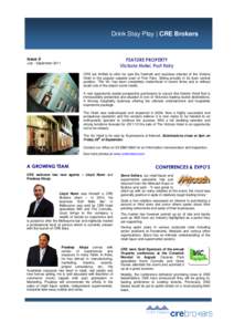 Drink Stay Play - CRE Brokers News - Issue 10 July to September 2011