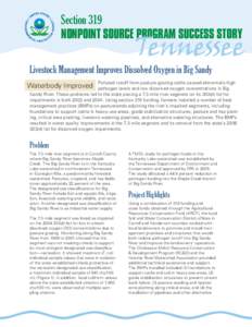 Section 319 NONPOINT SOURCE PROGRAM SUCCESS STORY Tennessee  Livestock Management Improves Dissolved Oxygen in Big Sandy