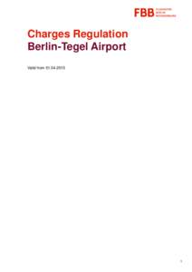 Charges Regulation Berlin-Tegel Airport Valid from