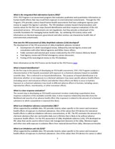 Chemistry / Mesothelioma / Vermiculite / Libby /  Montana / Risk assessment / Toxicity / Exposure assessment / Tremolite / Asbestos and the law / Asbestos / Medicine / Health