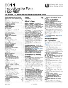 2011 Instruction 1120-REIT