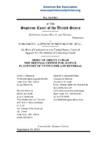 TABLE OF CONTENTS Page TABLE OF AUTHORITIES ....................................... iv INTEREST OF AMICUS ............................................ 1 SUMMARY OF ARGUMENT ..................................... 3 ARGUME