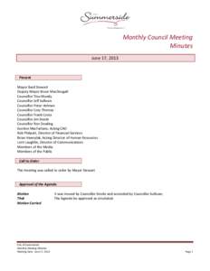 Microsoft Word - Monthly Meeting Minutes June 17, 2013