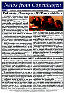 News from Copenhagen Number 380 Current Information from the OSCE PA International Secretariat  9 March 2011