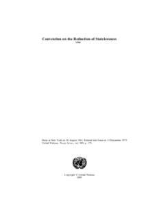 Convention on the Reduction of Statelessness, 1961