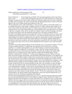 Southern Campaign American Revolution Pension Statements & Rosters Pension Application of Jacob Gillaspie S3398 Transcribed and annotated by C. Leon Harris. VA